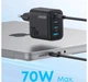 Зарядное устройство Anker Nano Charger 70W 4-Ports Black (A121CG11) - изображение 2