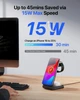 Бездротова зарядна станція Intoval A3 3в1 для iPhone Apple Watch та AirPods з швидкою зарядкою 15 Вт чорна (SKU-063) - изображение 3