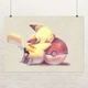 Постер Покемон Пікачу з покеболом, Pokemon Pikachu, декор в дитячу кімнату, кавай, A3 30×42 см (id5366) - зображення 1