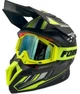 Шлем, закрытый крос/ендуро (М) АТV Forsage Rider 028 черно-желтый матовый с козырьком + очки - изображение 1