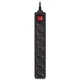 Мережевий фільтр живлення REAL-EL RS-6 Protect M 3m, black (EL122300034) - зображення 2