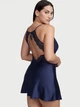 Пеньюар Victoria's Secret Dantel Detaylı Sırtı Açık Gecelik L Синій (27178894D) - зображення 2