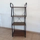 Стеллаж передвижной напольный 4-ярусный на колесах 130×54×40 см, открытая мобильная этажерка с 4 полками из ламинированной ДСП для книг, декора и бытовых вещей, металлический каркас Темный Орех, MB-79-DarkWalnut - изображение 10