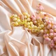 Тканина трикотаж SILKY 160 г/м2 ширина 175 см преміальна блискуча тканина для легінсів і топів ніжний персик м.п. - зображення 4