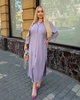 Плаття-сорочка жіноче з льону жатки вільного прямого крою з відкладним коміром ґудзиками накладними кишенями та високими бічними розрізами великих розмірів G&M k-130978 54-56 Розмір колір фрез - зображення 2