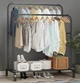 Подвійна стійка вішалка для одягу Double floor Hanger з полицею для взуття 150х110х54 см - изображение 1