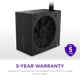 Блок питания NZXT C Series ATX 3.1 750 Watt 80 Plus Bronze Non-modular Power Supply, EU (PA-7B3BB-EU) - изображение 9