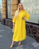 Костюм жіночий із тафтингу з блузою і прямими штанами літній G&M k-130982 54-56 Розмір колір жовтий - зображення 3