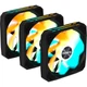 Комплект корпусных вентиляторов Gigabyte EZ Chain RVS Fan 120 PWM 3 шт. 120 мм 2200 об/мин Black (GP-GBT EZRVSFAN1203) - изображение 4