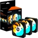 Комплект корпусных вентиляторов Gigabyte EZ Chain RVS Fan 120 PWM 3 шт. 120 мм 2200 об/мин Black (GP-GBT EZRVSFAN1203) - изображение 8