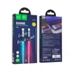 Кабель с RGB подсветкой Hoco U112 Shine Type-C to Lightning (3A, PD 60 Вт, 1 метр, для айфона) - Серый - изображение 2