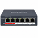 Коммутатор Hikvision DS-3E0106P-E/M(B) неуправляемый настольный 6 портов 3-50 Вт PoE - изображение 2