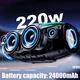 Колонка HOPESTAR H90 с микрофоном 220W 24000mAh Черный 63362 - изображение 2