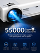 Проектор Full HD 1080p с Wi-Fi и Bluetooth 5.4 поддержка 4K для домашнего кинотеатра совместимый со смартфонами ноутбуками телевизорами - изображение 4