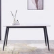Стол обеденный нераскладной в гостиную, кухню из керамики/металл KING CERAMIC 140*80 Intarsio белый глянец/черный мат - зображення 5