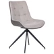 Стул для кухни/гостиной/кафе/бара поворотный Aurora AMF черный/сильвер (сталь/кожзаменитель Wax Нубук/ткань меланж) (545804) - изображение 1
