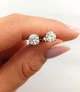 Серебряные серьги-пуссеты с муассанитом 2-1,6 ct 6 мм (Арт.219100/1) - изображение 9