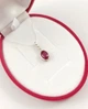 Серебряная подвеска с рубином и цирконием P600/м-ру - изображение 3