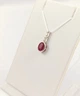 Серебряная подвеска с рубином и цирконием P600/м-ру - изображение 7