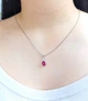 Серебряная подвеска с рубином и цирконием P600/м-ру - изображение 9