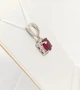 Серебряная подвеска с рубином и цирконием P379/б-ру - изображение 8