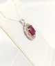 Серебряная подвеска с рубином и цирконием P100/б-ру - изображение 7