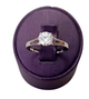 Срібна каблучка з муасанітом 1,0 ct. 6,5 мм 19 розмір, Сертифікат (219157963) - зображення 1