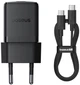 Сетевое зарядное устройство Baseus Palm Fast Charger 1Type-C Power Delivery 30W EU + кабель Type-C to Type-C 60W 20V/3A 1 м (P10111605113-01) Black - изображение 1