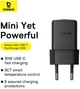 Сетевое зарядное устройство Baseus Palm Fast Charger 1Type-C Power Delivery 30W EU + кабель Type-C to Type-C 60W 20V/3A 1 м (P10111605113-01) Black - изображение 3