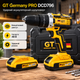 Ударный аккумуляторный шуруповерт GT Germany PRO DCD796 48 В 6,0 А·ч, бесщеточная дрель-шуруповерт с ударной функцией, 2 аккумулятора, крутящий момент 450 Нм, патрон 13 мм, чехол - изображение 2