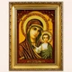 Ікона з бурштину Казанська - Ікона Божої Матері Гранд Презент 20*30 і-07 - зображення 1