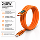 Type C кабель швидка зарядка 240W + дисплей /PD - зображення 10