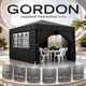 Садовий павільйон / торговий намет / альтанка Gordon (3×3х2,5 м) 4 стіни, з вікнами та захистом UV 50+ (Графітовий) - зображення 1