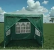 Садовая беседка Gordon 300×400×250 см из водостойкого PE-тента и стальных труб 25/19 мм, 4 стенки, 3 окна, вход с молнией, зелёная - изображение 4