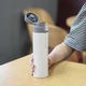 Термопляшка LOCK&LOCK з кнопкою 390 мл White - зображення 6