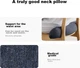 Подушка MUJI Comfort U-образная дорожная для шеи и поясницы полистирол мягкий 1 шт Dark Gray - изображение 8