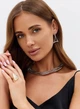 Набір із кольє чокера та браслета, потрійне багатошарове Fashion Jewerly переплетені ланцюги біжутерія, - зображення 5