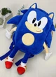Рюкзак детский плюшевый ежик Соник из мультфильма Sonic для девочки для мальчика мягкая игрушка 40x7x24 синий (SVS) - изображение 8
