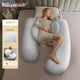 Подушка для вагітних BabyWatch U-подібна 3-в-1 бавовняний наповнювач для сну на боці зі знімним чохлом 1 шт - зображення 2