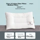 Подушка Dohia FLUFFYHIGHPILLOW анатомический хлопок средний 74х48х8 см White - изображение 5