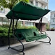 Садовая качель 4P Garden Comfort четырёхместная, 230 см, раскладная, с подушками и подстаканниками, Зеленая - изображение 3