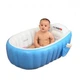Надувная ванночка Intime Baby Bath Tub для новорождённых, портативная, водонепроницаемая, голубая - изображение 1