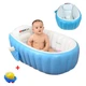 Надувная ванночка Intime Baby Bath Tub для новорождённых, портативная, водонепроницаемая, голубая - изображение 2