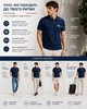 Футболка поло чоловіча Tommy Hilfiger темно-синя з турецької тканини лакоста преміальної якості M (25-961-013_3) - изображение 6