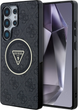 Etui plecki Guess 4G Glitter Triangle ButtonsMagSafe do Samsung Galaxy S25 Ultra Black (GUHMS25LHG4PRTGK) - obraz 1