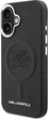 Etui plecki Karl Lagerfeld Initial & Metal Logo MagSafe do Apple iPhone 16 Black (KLHMP16SPGFKLRDK) - obraz 2