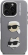 Etui plecki Karl Lagerfeld FW Grained Karl & Choupette Heads Pins do Apple iPhone 16 Pro Max Grey (KLHCP16XPSFDHPG) - obraz 3
