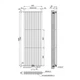 Дизайнерский радиатор Navin Ellipse Double 1800x600 вертикальный, белый (02-145133-6018) - изображение 4