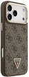 Etui na smartfon Guess 4G PU Triangle Logo & Stand Camera Magsafe do Apple iPhone 17 Pro Max Brown (3666339534462) - obraz 4