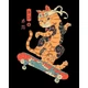 Футболка чоловіча чорна з принтом Cat Skate розмір L - зображення 3